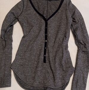 Lululemon Awesoma Henley - Heathered Gray